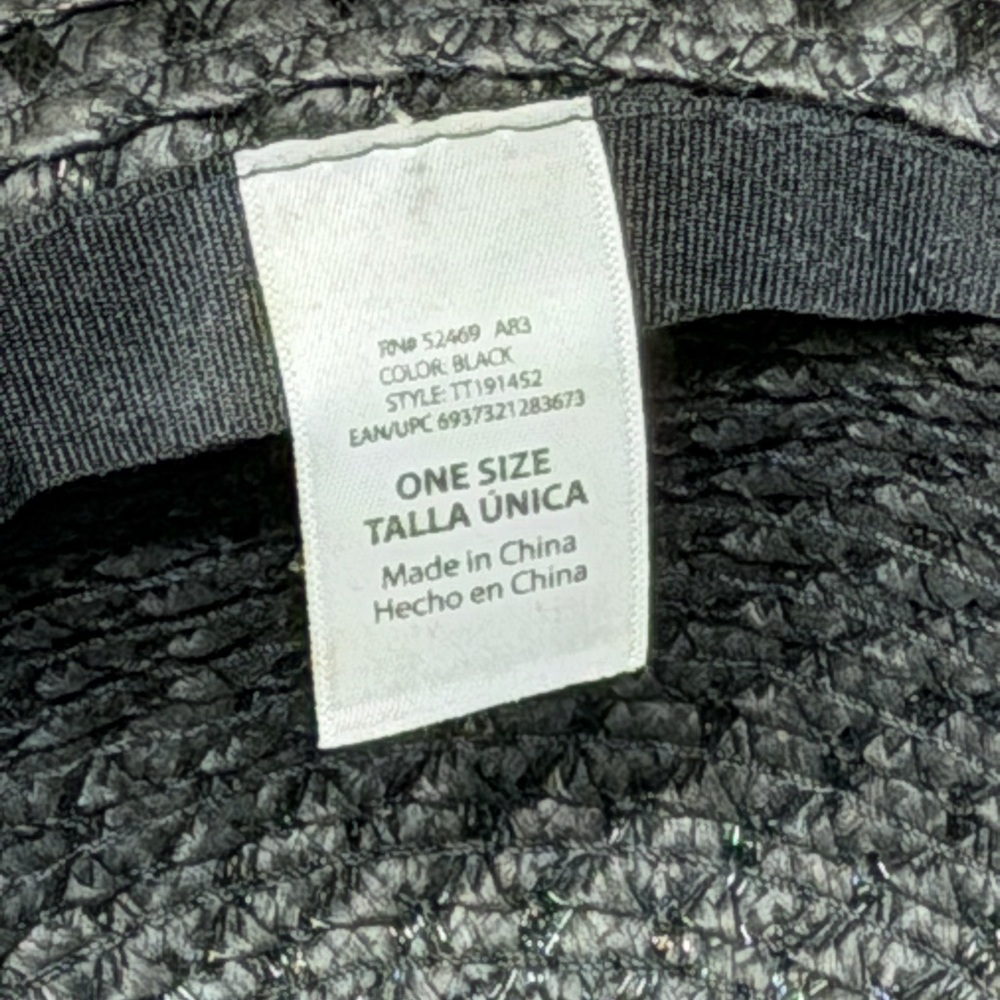 Women's Black Wide Brim Breathable Hat With Bow, Travel Sunshade, Foldable NWOT - Picture 6 of 7